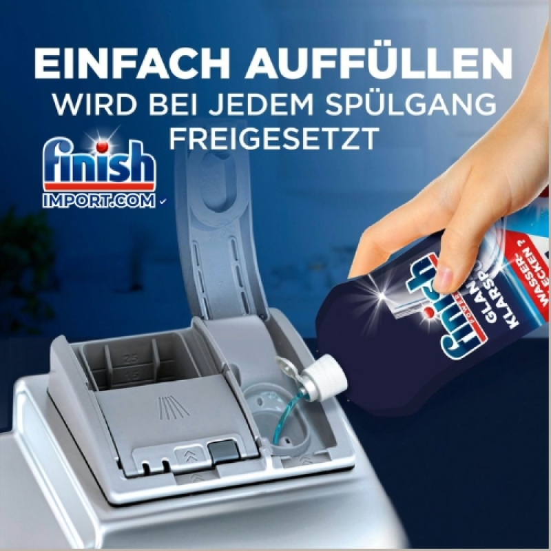 Combo trợ xả Finish tiết kiệm: Muối Finish 1,5kg (làm mềm nước) + Nước làm bóng Finish 800ml (hỗ trợ khô và làm bóng thủy tinh).